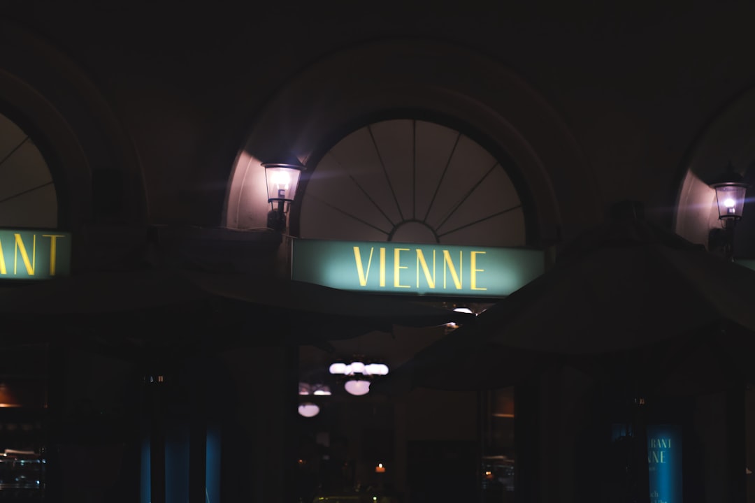 a sign in a tunnel